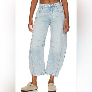 We The Free Blue Barrel leg Jeans